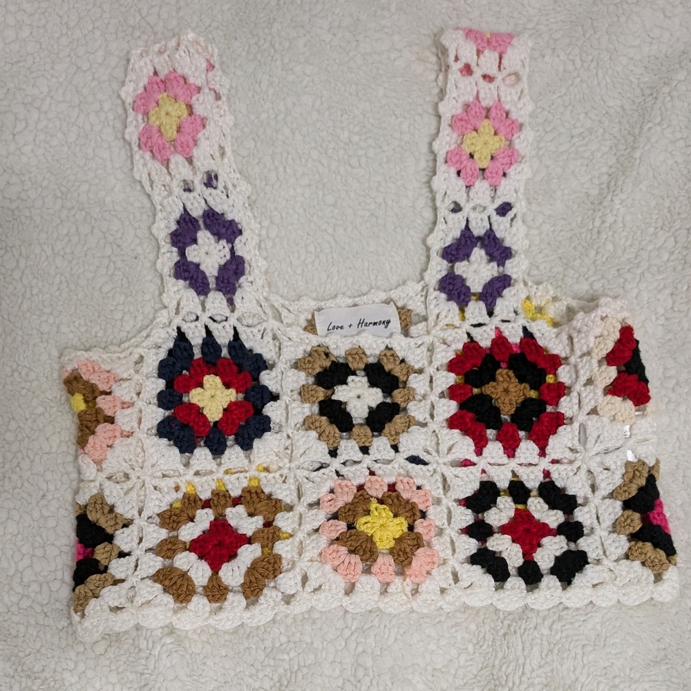 Multicolor Crochet Top